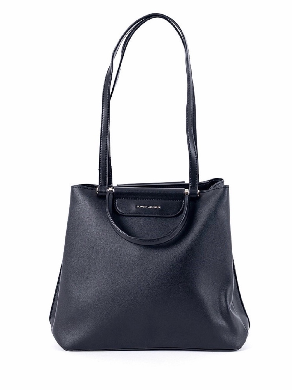 David jones Sicily tote leather black large gold details